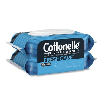  | Cottonelle 35970 Fresh Care 1-Ply 3.73 in. x 5.5 in. Flushable Cleansing Cloths - White (8/Carton)