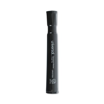 Universal UNV07054 Broad Chisel Tip Permanent Marker - Black (60/Pack)
