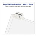 Back to School Sale | Avery 01339 11 in. x 8.5 in. 25-Tab 226 to 250 Avery Style Preprinted Legal Exhibit Side Tab Index Dividers - White (1-Set) image number 4