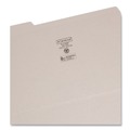 File Folders | Smead 17334 0.75 in. Expansion Assorted 1/3-Cut Tabs Legal Size Reinforced Top Tab Colored File Folders - Gray (100/Box) image number 2
