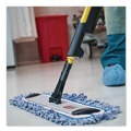 Mops | Rubbermaid Commercial FGQ41600BL00 18 in. Nylon/Polyester Microfiber High Absorbency Mop Pad - Blue (6/Carton) image number 5