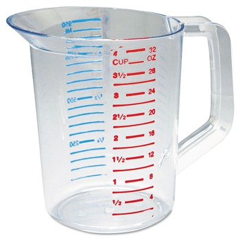 BREAKROOM SUPPLIES | Rubbermaid Commercial FG321600CLR Bouncer 32 oz. Measuring Cup - Clear