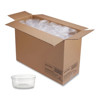 KITCHEN | WNA WNA APCTR08 8 oz. Plastic Deli Containers - Clear (50/Pack, 10 Packs/Carton)