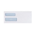 Envelopes & Mailers | Quality Park QUA24550 4.13 in. x 9.5 in. #10 Commercial Flap Gummed Closure Double Window Security-Tinted Check Envelope - White (500/Box) image number 1