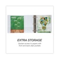 Just Launched | Samsill 18997 11 in. x 8.5 in. 3 Rings 4 in. Capacity Earth's Choice Plant-Based Round Ring View Binder - White image number 3