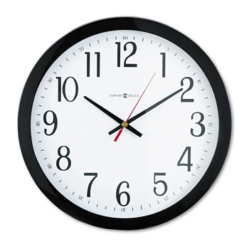 CLOCKS | Howard Miller 625-166 16 in. Black Frame Gallery Wall Clock