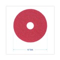 Cleaning & Janitorial Accessories | Boardwalk BWK4015RED 15 in. Diameter Buffing Floor Pads - Red (5/Carton) image number 2