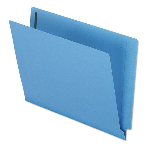 File Folders | Pendaflex H10U13BL 0.75 in. Expansion 2 Fasteners Letter Size Colored Reinforced End Tab Fastener Folders - Blue Exterior (50/Box) image number 0