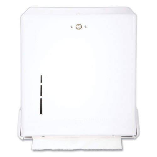 Paper Towels and Napkins | San Jamar T1905WH 11.63 in. x 5 in. x 14.5 in. True Fold C-Fold/Multifold Paper Towel Dispenser - White image number 0
