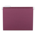 File Folders | Smead 64073 Letter Size 1/5-Cut Tabs Colored Hanging File Folders - Maroon (25/Box) image number 3