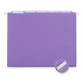 File Folders | Universal UNV14120EE 1/5-Cut Tab Deluxe Bright Color Hanging File Folders - Letter Size, Violet (25/Box) image number 2