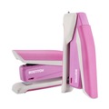 Staplers | PaperPro 1188 20-Sheet Capacity InCourage Spring-Powered Desktop Stapler with Antimicrobial Protection - Pink/Gray image number 4