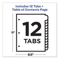 Dividers & Tabs | Avery 11843 1 - 12 Tab 11 in. x 8.5 in. Customizable TOC Ready Index Divider Set - Multicolor (1 Set) image number 4