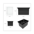 File Folders | Storex 61528U01C 18.5 in. x 14.25 in. x 10.88 in. Plastic Letter/Legal File Tote - Black/Clear image number 5