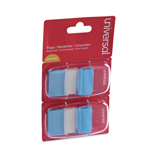 Page Flags | Universal UNV99002 Page Flags - Blue (50 Flags/Dispenser, 2 Dispensers/Pack) image number 0
