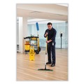 Mops | Rubbermaid Commercial 2132426 19.5 in. x 5.5 in. Microfiber Head 48 in. to 72 in. Aluminum Handle Adaptable Flat Mop Kit - Blue/Yellow image number 4