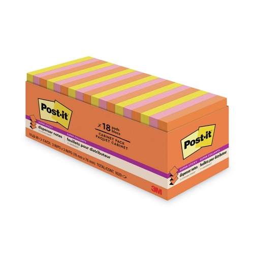 Notebooks & Pads | 3M R330-18SSAUCP 3 in. x 3 in. Pop-up Note Refill - Energy Boost Collection Colors (18/Pack) image number 0