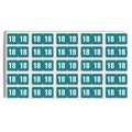 Labels | Smead 68318 0.75 in. x 1.5 in. "15-in Yearly End Tab File Folder Labels - Teal (500/Roll) image number 1