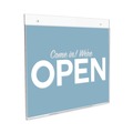 Office Presentation Supplies | Deflecto 68301 Classic Image 11 in. x 8.5 in. Landscape Wall-Mount Sign Holder - Clear image number 3