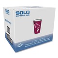  | SOLO OF10BI-0041 10 oz. Paper Bistro Design Hot Drink Cups - Maroon (300/Carton) image number 2