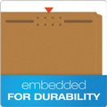 File Folders | Pendaflex FK211 1/3-Cut Tabs 1 Fastener Letter Size Kraft Fastener Folders (50/Box) image number 2