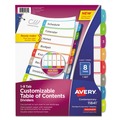 Dividers & Tabs | Avery 11841 1 - 8 Tab 11 in. x 8.5 in. Customizable TOC Ready Index Divider Set - Multicolor (1 Set) image number 0