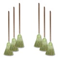 Brooms | Boardwalk BWKBR10002 60 in. Corn/Synthetic Fiber Bristle Broom - Gray/Natural (6/Carton) image number 0