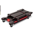  | Rubbermaid Commercial FG430000BLA 23.88 in. x 45.13 in. x 34.38 in. 400 lbs. Capacity 2 Shelves Plastic Convertible Utility Cart - Black image number 5