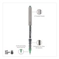 Back to School Sale | uni-ball 60386 Fine 0.7 mm VISION Stick Roller Ball Pen - Green Ink, Silver/Green/Clear Barrel (1-Dozen) image number 2