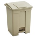 Trash & Waste Bins | Safco 9923TN 23 Gallon Large Capacity Plastic Step-On Receptacle - Tan image number 0