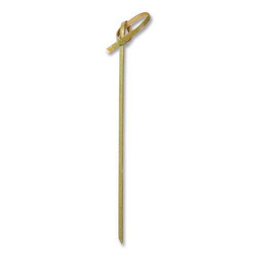 Food Service | AmerCareRoyal R803 4 in. Paper Knotted Bamboo Pick - Natural (1000/Carton) image number 0