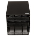 Desktop Organizers | Safco 3275BL 11.5 in. x 8.25 in. x 8.25 in. 7 Compartments 3 Drawer Hospitality Organizer - Black image number 1