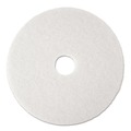 Sponges & Scrubbers | 3M 4100-19 19 in. Low-Speed Super Polishing Floor Pads - White (5/Carton) image number 1