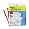Dividers & Tabs | Redi-Tag B33117 1.13 in. Wide 1/5-Cut Laser Printable Index Tabs - White (100/Pack) image number 0