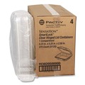 Food Trays, Containers, and Lids | Pactiv Corp. YCI820500000 SENSATION SmartLock 5.24 in. x 5.25 in. x 2.57 in. Plastic Hinged Lid Container - Clear (375/Carton) image number 4