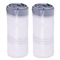 Trash Bags | Boardwalk BWK1DK100 13 Gallon 24 in. x 28 in. Drawstring Kitchen Bags - White (50 Bags/Roll, 2 Rolls/Carton) image number 0