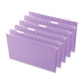 File Folders | Universal UNV14220 Deluxe Bright Color Legal Size 1/5-Cut Tab Hanging File Folders - Violet (25/Box) image number 1