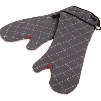  | San Jamar 800FG17-BK 17 in. WebGuard Plus Fabric Bestguard Oven Mitt - Black (1-Pair)