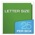 File Folders | Oxford 57703 11 in. x 8.5 in. 0.5 in. Capacity Twin-Pocket Folders with 3 Fasteners - Green (25/Box) image number 6
