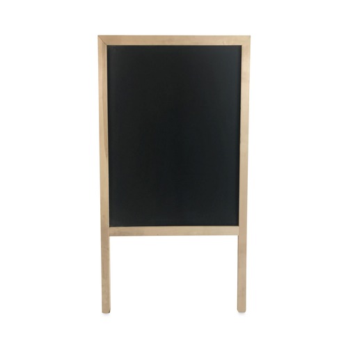 Chalkboards | Flipside 31222 25 in. x 24 in. x 48.5 in. Black Chalkboard Marquee Sign - Black, Natural Wood Frame image number 0