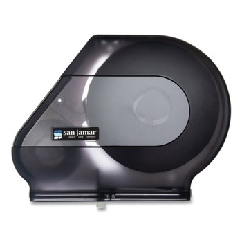 San Jamar R6500TBK 12 in. to 13 in. Roll 22 in. x 5.88 in. x 16.5 in. Quantum JBT Classic Dispenser - Transparent Black Pearl