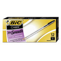 Pens | BIC MS11 BLK Cristal Xtra Smooth Medium 1 millimeter Stick Ballpoint Pen - Black Ink/Clear Barrel (1-Dozen) image number 3