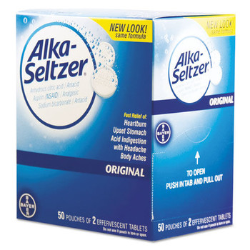 Alka-Seltzer 01829 Antacid and Pain Relief Medicine (50/Box)