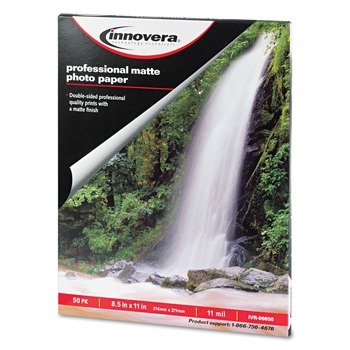 PAPER AND PRINTABLES | Innovera IVR99650 8.5 in. x 11 in. Heavyweight Photo Paper - Matte White (50/Pack)
