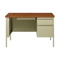 Office Desks & Workstations | Alera 22199 45 in. x 24 in. x 29.5 in. Single Pedestal Steel Desk - Cherry/Putty image number 0