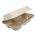 Food Trays, Containers, and Lids | World Centric TO-SC-U34D-LFP 9.2 in. x 6.4 in. x 3 in. Paper Hoagie Box Fiber Hinged Containers - Natural (500/Carton) image number 0