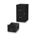 Office Filing Cabinets & Shelves | Alera 2806262 14 in. x 18 in. x 24.1 in. Soho 2-Drawer Vertical Letter File Cabinet - Black image number 1
