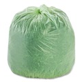 Trash Bags | Stout by Envision E3039E11 EcoSafe-6400 30 in. x 39 in. 1.1 mil. 30 Gallon Compostable Bags - Green (48/Box) image number 1