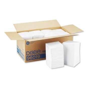 Georgia Pacific Professional 96019 9-1/2 in. x 9-1/2 in. Single-Ply Beverage Napkins - White (4000/Carton)