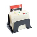 Just Launched | Universal UNV08105 13.25 in. x 9 in. x 9 in. Recycled 5-Section Plastic Incline Sorter - Letter, Black image number 3